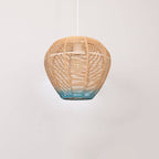 Modern Chinese Hemp Rope Round Geometry 1-Light Pendant Light