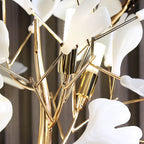 Nordic Romantic Ginkgo Leaf Decorative Acrylic Iron 5-Light Standing Floor Lamp Lumendat