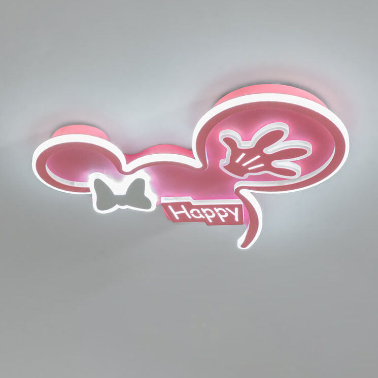 Lumendat Cartoon Creative Minnie LED Kids Flush Mount Ceiling Light Lumendat