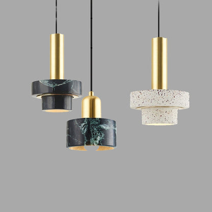 Modern Light Luxury Marble Metal 1-light Pendant Light