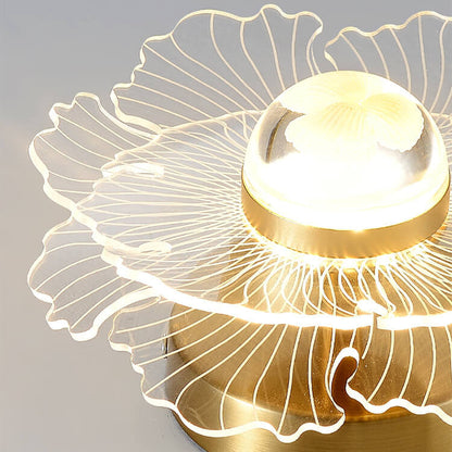 Creative Gold Double Layer Overlap Design LED Semi-flush Mount Light