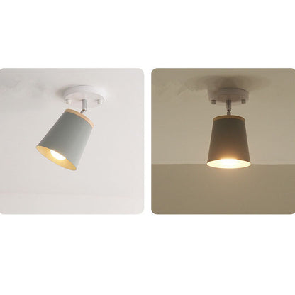 Nordic Macaron Column 1-light Semi-flush Mount Ceiling Light