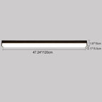 Modern Minimalist Long Rectangle Aluminum PC LED Flush Mount Ceiling Light For Outdoor Patio Lumendat