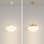 Lumendat Contemporary Creative Kids Cloud Crown Iron PE Crystal LED Pendant Light For Bedroom Lumendat
