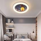 Lumendat Contemporary Nordic Hardware Round Planet Cartoon LED Flush Mount Ceiling Light For Bedroom Lumendat