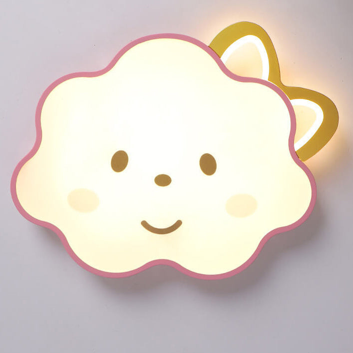 Lumendat Cartoon Creative Clouds Cat Ears LED Flush Mount Ceiling Light Lumendat