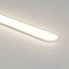 Modern Minimalist Iron Aluminum Acrylic Strip Elliptical LED Flush Mount Ceiling Light for Hallway