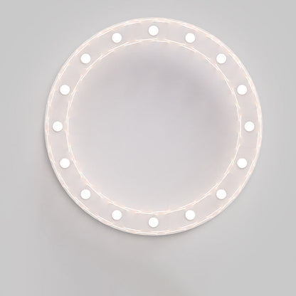 Contemporary Creative Iron Acrylic Round Piece LED Flush Mount Ceiling Fan Light For Living Room