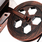 Vintage Industrial Iron Pulley Cage 1-Light Wall Sconce Lamp Lumendat