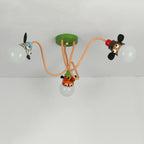 Lumendat Cartoon Creative Animal Light Head 3/4/5 Light Kids Semi-Flush Mount Ceiling Light Lumendat