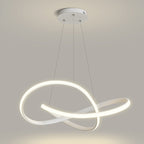 Modern Minimalist Aluminum Twist Ring LED Island Light Pendant Light for Dining Room