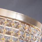 Modern Luxury Round Iron Crystal Beads 6/9-Light Flush Mount Ceiling Light For Living Room Lumendat