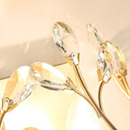 Modern Creative Light Luxury Crystal Leaf 1-Light Wall Sconce Lamp