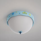 Lumendat Contemporary Creative Acrylic Cartoon Semicircle LED Flush Mount Ceiling Light For Bedroom Lumendat
