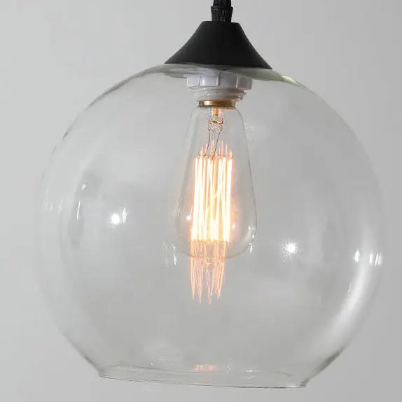 Nordic Minimalist Stained Round Glass 1-light Pendant Light Lumendat