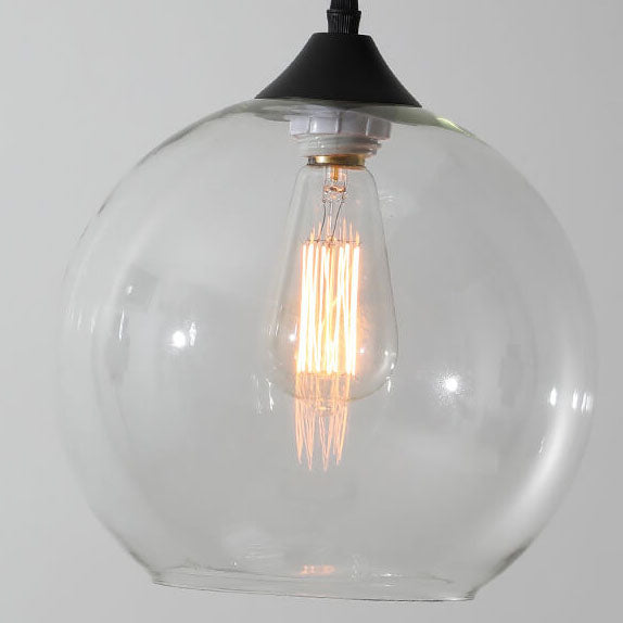Nordic Minimalist Stained Round Glass 1-Light Pendant Light
