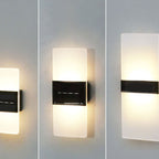 Courtyard Waterproof Acrylic LED Solar Wall Sconce Lamp Outdoor Light Lumendat