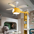 Lumendat Simple Cartoon Aircraft LED Downrods Ceiling Fan Light Lumendat