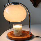 Vintage Glass Dome Solid Wood Base 1-Light Melting Wax Table Lamp Lumendat