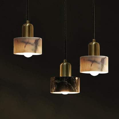 Modern Light Luxury Marble Metal 1-light Pendant Light