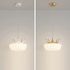 Lumendat Contemporary Creative Kids Cloud Crown Iron PE Crystal LED Pendant Light For Bedroom Lumendat