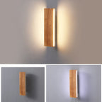 Simple Solid Wood Strip LED Wall Sconce Lamp