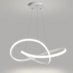 Modern Minimalist Aluminum Twist Ring LED Island Light Pendant Light for Dining Room