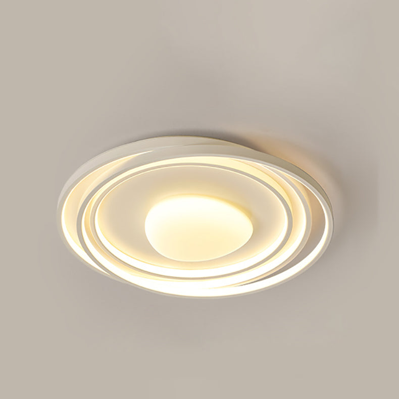 Modern Minimalist Round Iron Acrylic LED Flush Mount Ceiling Light for Living Room