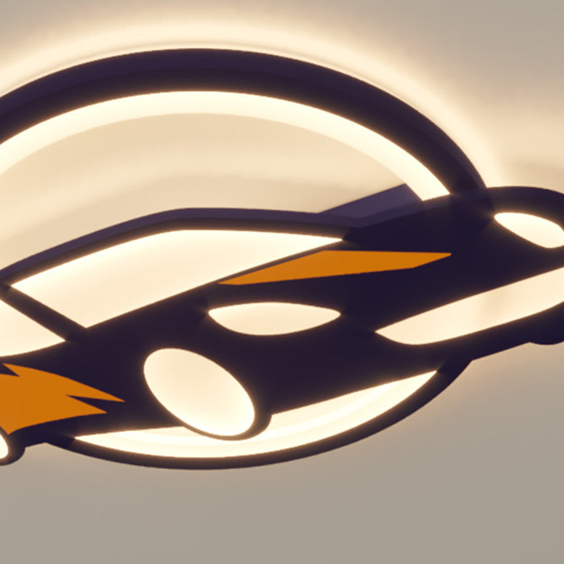 Lumendat Contemporary Creative Iron Acrylic Cartoon Sports Car LED Kids Flush Mount Ceiling Light For Bedroom Lumendat