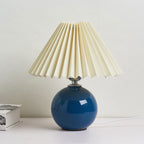 Nordic Minimalist Ceramic Pleated 1-Light Table Lamp Lumendat