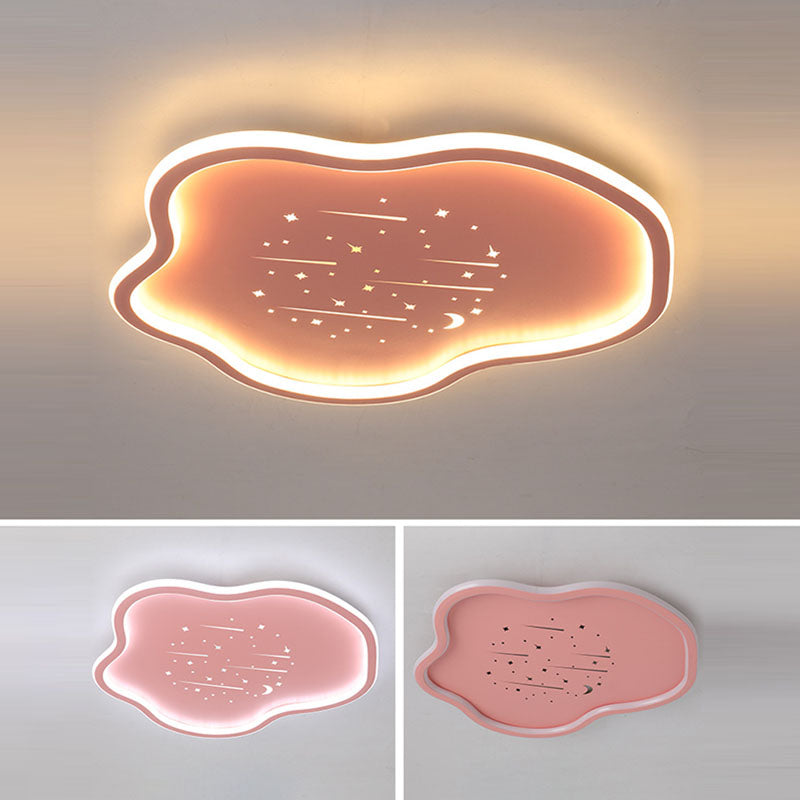 Lumendat Contemporary Creative Kids Cloudy Iron Silicone LED Flush Mount Ceiling Light For Bedroom Lumendat