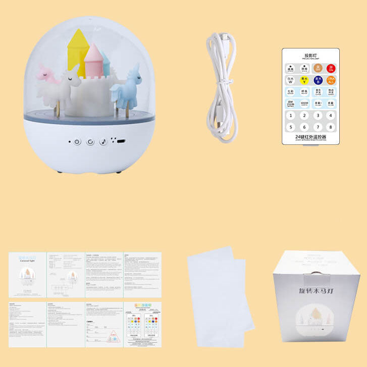 Lumendat Creative Carousel Octavo Bluetooth Kids Night Light Table Lamp Lumendat