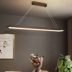 Modern Chinese Solid Wood Round Ring Frame Island Light LED Chandelier Lumendat