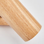 Japanese Minimalist Solid Wood Spotlight Track 1/3/4 Light Flush Mount Ceiling Light Lumendat