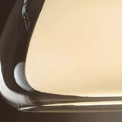 Contemporary Scandinavian Half Round Jelly Iron Glass 1-light Pendant Light for Bedroom
