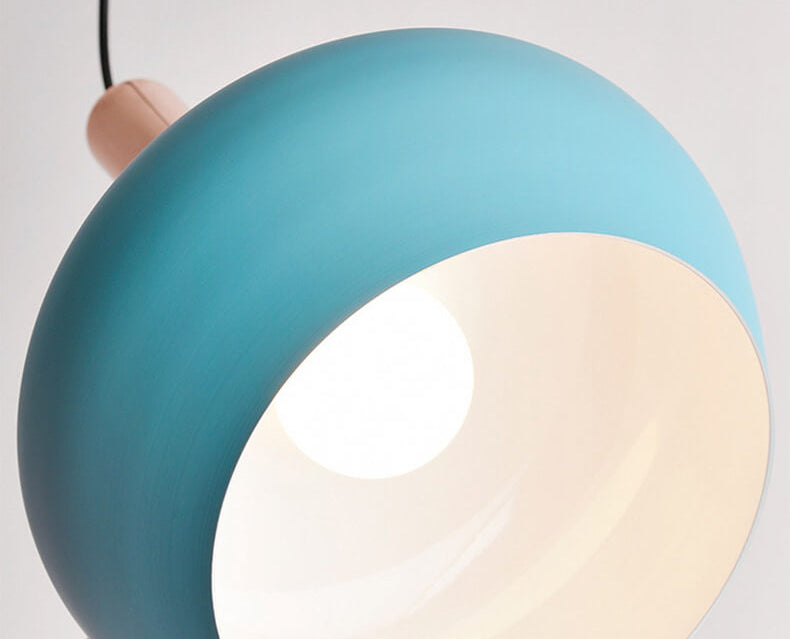Nordic Macaron Aluminum Dome Bottle 1-light Pendant Light