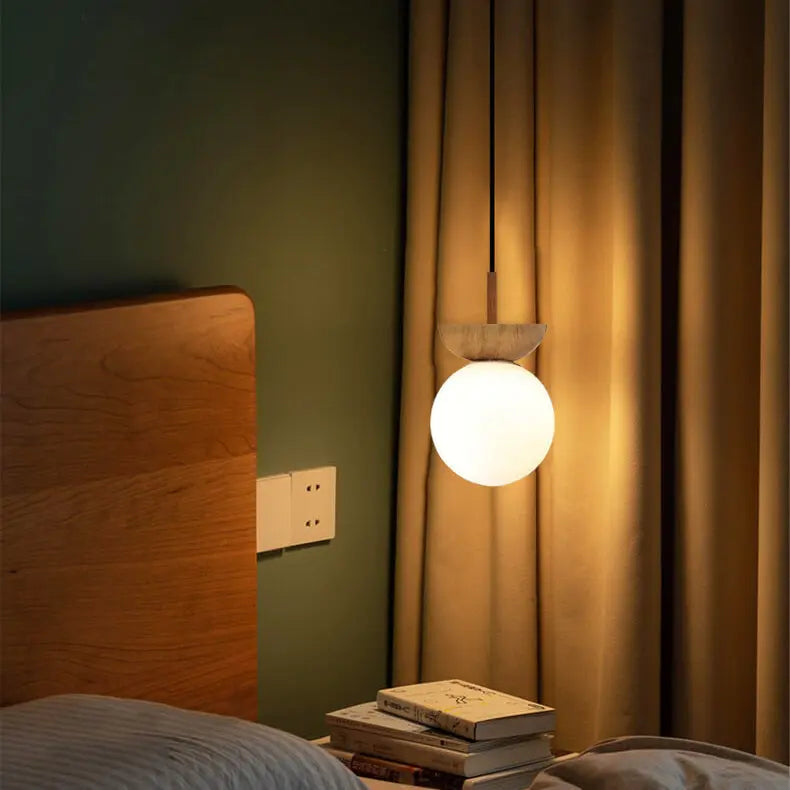 Modern Minimalist Glass Iron Orb 1-light Semi-flush Mount Light/pendant Light for Living Room Lumendat