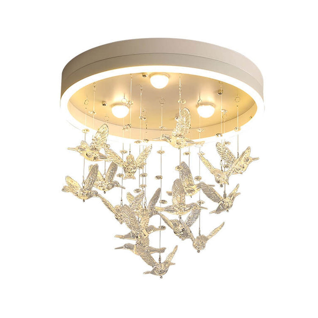 Modern Creative Cartoon Round Bird / Skirt Hanging LED Flush Mount Ceiling Light Lumendat