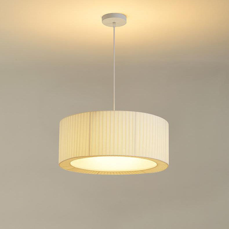 Contemporary Scandinavian Round Iron Acrylic Fabric 4/5 Light Pendant Light for Living Room BulbSquare