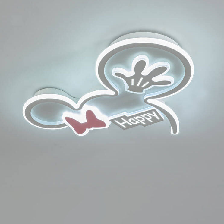 Lumendat Cartoon Creative Minnie LED Kids Flush Mount Ceiling Light Lumendat