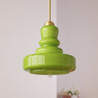 Modern Colorful Glass Gourd Shade 1-light Pendant Light BulbSquare