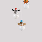 Lumendat Contemporary Creative Acrylic Cartoon Animal Hardware Frame 3-Light Kids Chandelier For Bedroom Lumendat