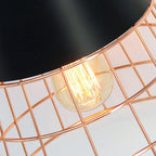 Nordic Creative Iron Cage Geometry 1-light Pendant Light BulbSquare