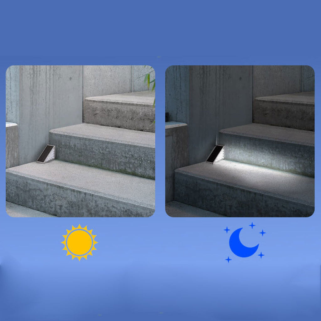 Solar Waterproof Stereo Triangle LED Outdoor Stair Lamp Lumendat