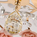 Modern Luxury Rose Iron Ceramic Crystal 6/7/8 Light Chandelier Lumendat