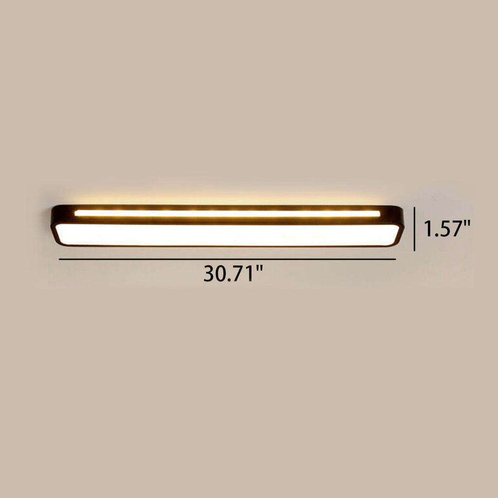Nordic Minimalist Long LED Flush Mount Ceiling Light BulbSquare