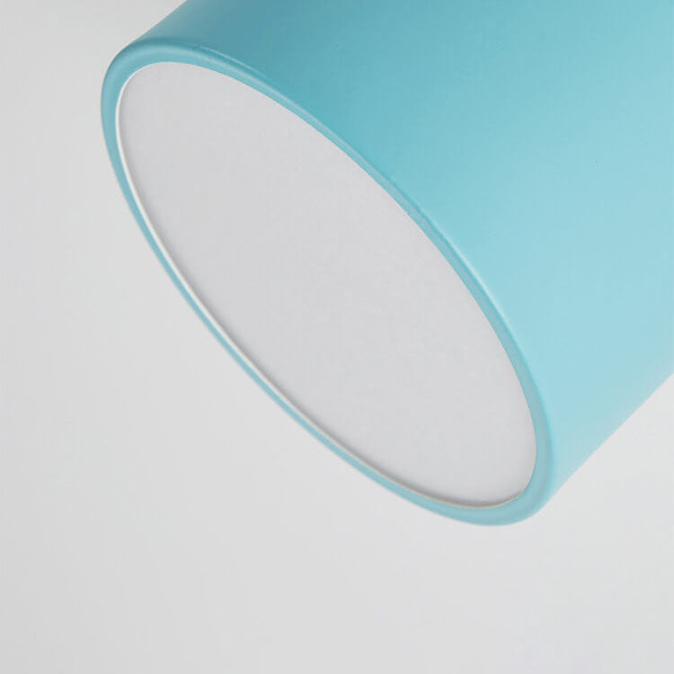 Scandinavian Macaroon Solid Color Log LED Flush Mount Ceiling Light BulbSquare