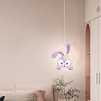 Lumendat Contemporary Creative Kids Iron Aluminum Acrylic Circle StellaLou Rabbit LED Pendant Light For Bedroom Lumendat