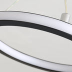 Modern Simplicity Aluminum Circle Strip LED Semi-Flush Mount Ceiling Light For Hallway Lumendat