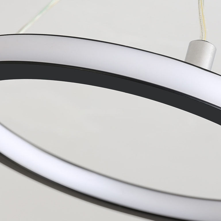 Modern Simplicity Aluminum Circle Strip LED Semi-Flush Mount Ceiling Light For Hallway Lumendat